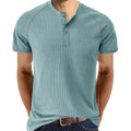 Waffle Button Raglan Men's Short Sleeve
